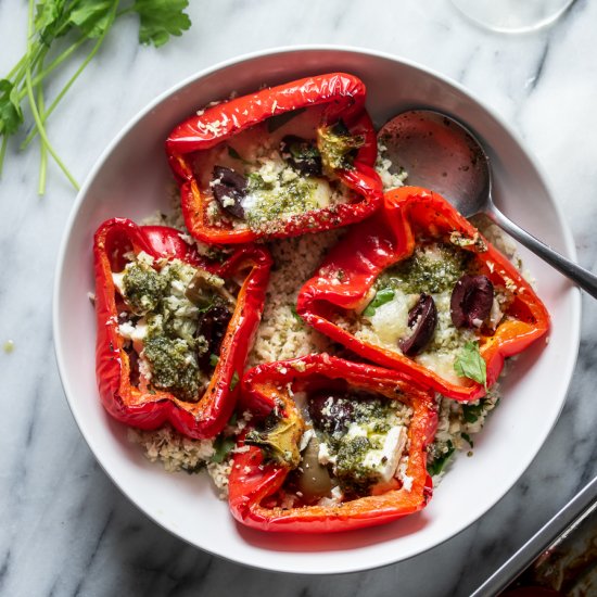 Mediterranean Roasted Red Peppers