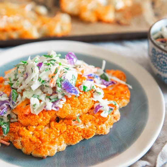 Buffalo Cauliflower Steaks