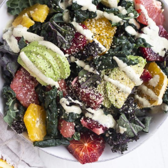 Citrus, Avocado, and Kale Salad