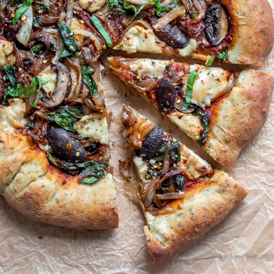 Vegan Stuffed Crust Pizza