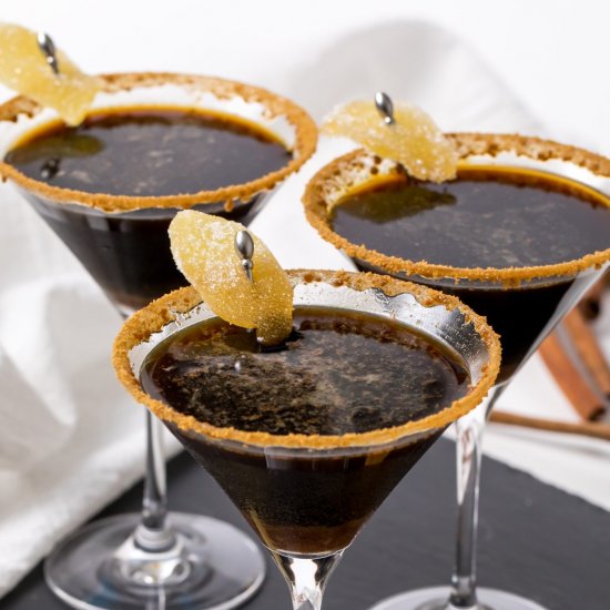 Gingersnap martini cocktail