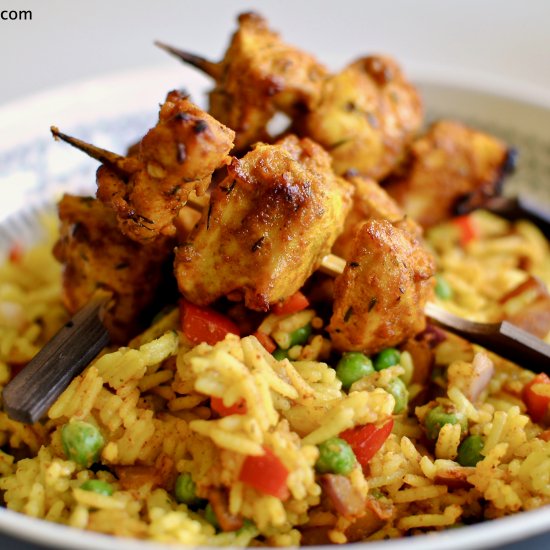 Spicy Chicken & Turmeric Rice