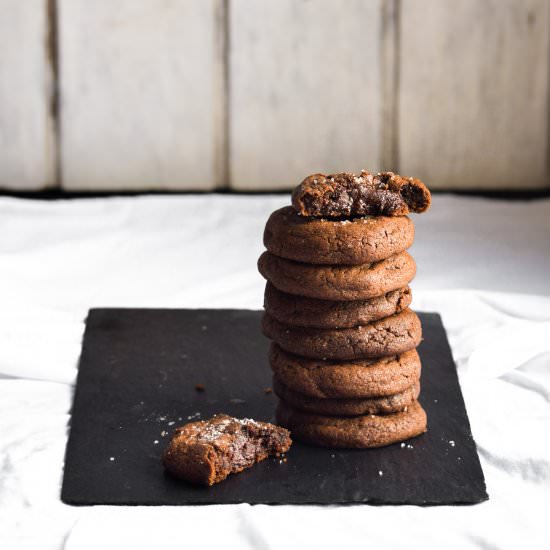 Salted Truffle Chocolate Cookies