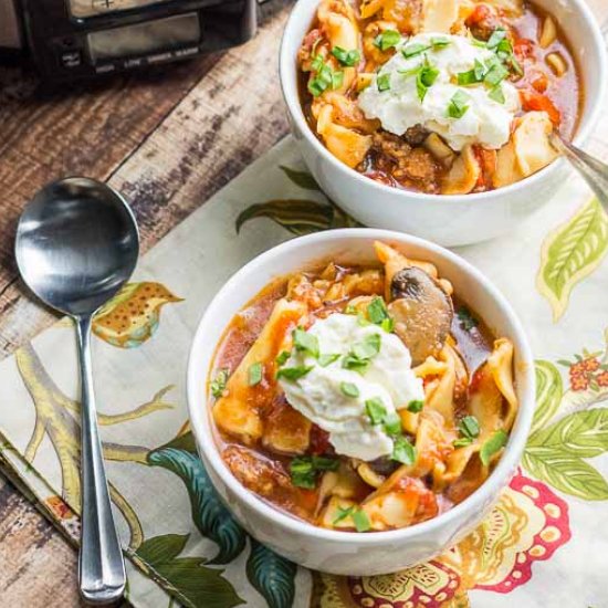 Slow Cooker Lasagna Soup