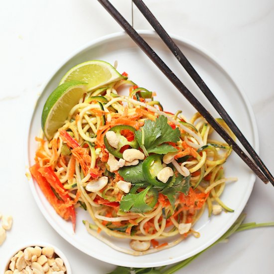 Raw Pad Thai w/ Spicy Almond Sauce