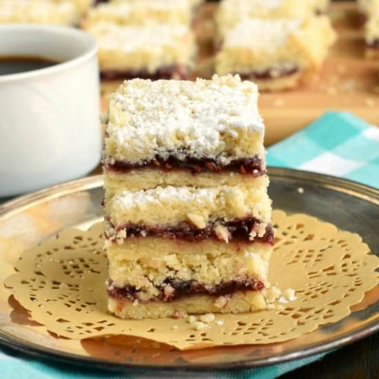 Raspberry Shortbread Bars