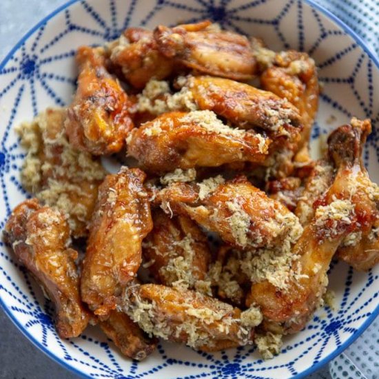 Air Fryer Garlic Parmesan Wings