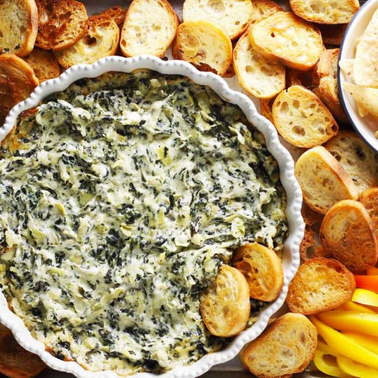 The Best Spinach Artichoke Dip