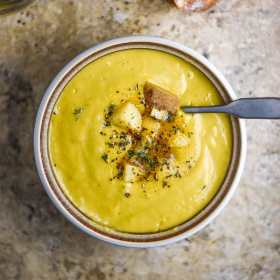 Vegan Potato Leek Soup