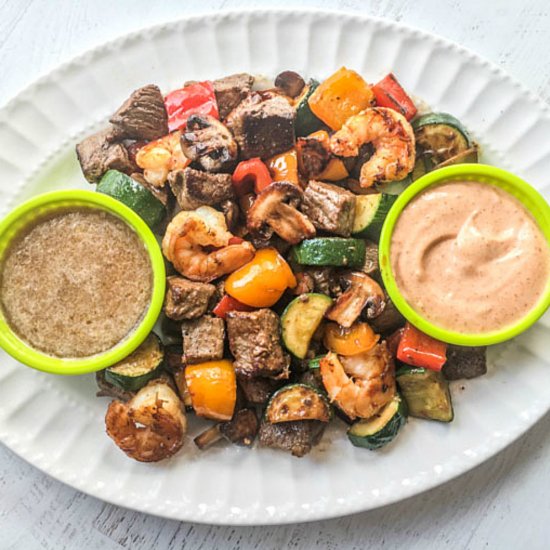 Hibachi Steak Appetizer with Shrimp