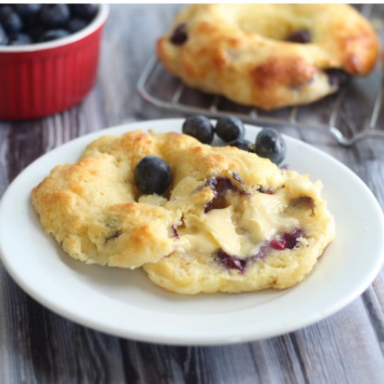 Keto Bagels With Blueberries