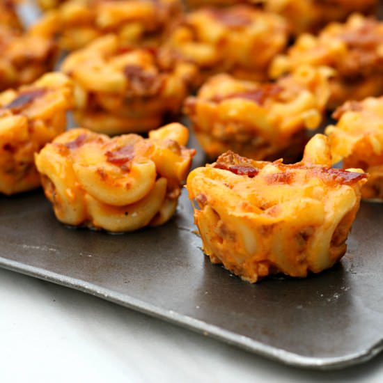 chorizo bacon mac and cheese bites