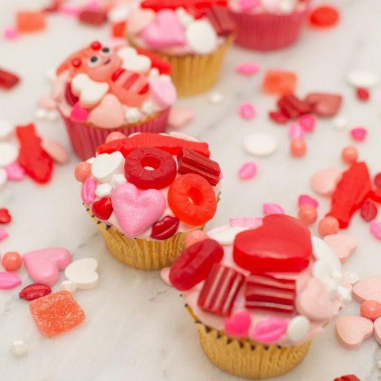 Make Candy Cupcakes for a Valentine