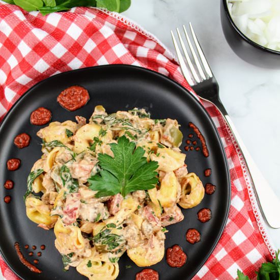 Creamy Tortellini with Sausage