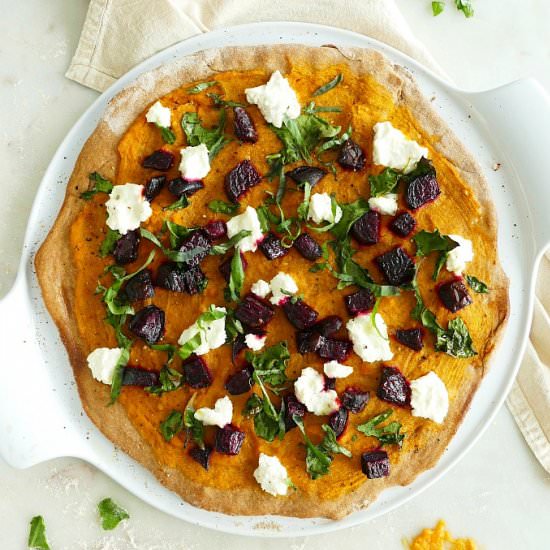 Butternut Squash and Beet Pizza