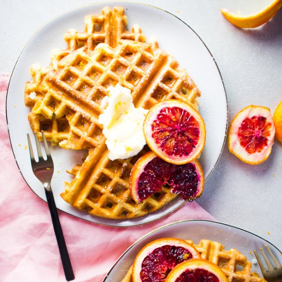 Roasted Blood Orange Waffles