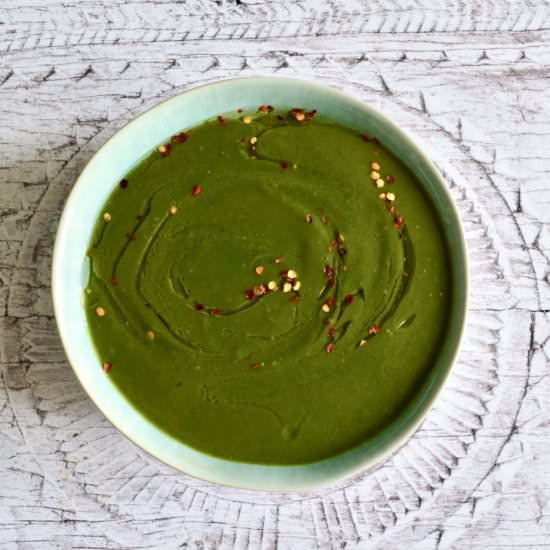 Watercress Soup with Chilli Oil