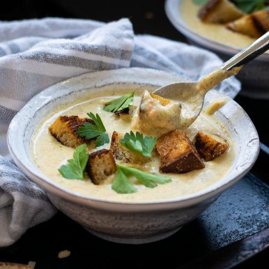 Fresh Broccoli Cheese Soup