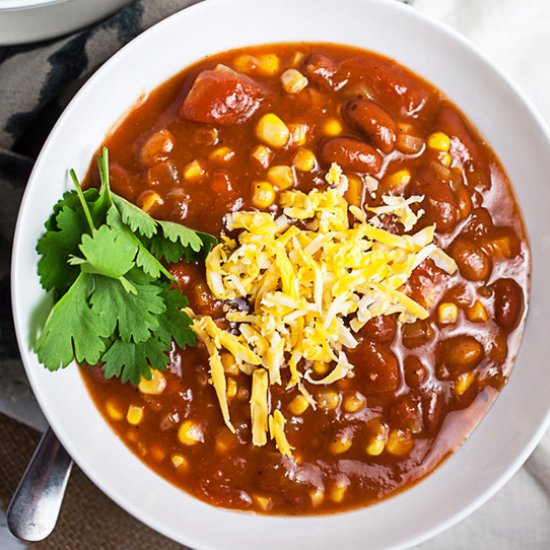 Slow Cooker Vegetarian Chili