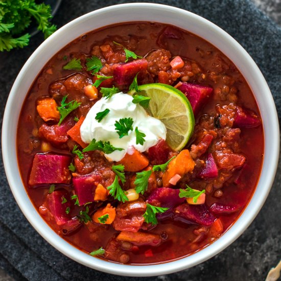 Instant Pot Vegan Lentil Chili