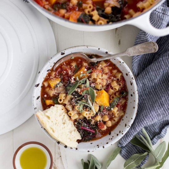 Minestrone with butternut squash