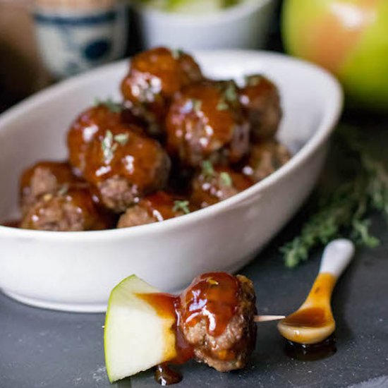 Apple Cider Glazed Meatballs