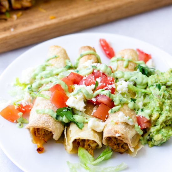 Loaded Baked Chicken Taquitos