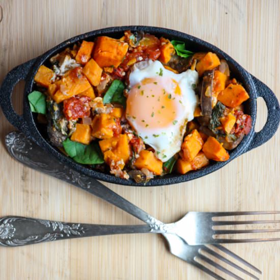 Sweet Potato Mushroom Skillet