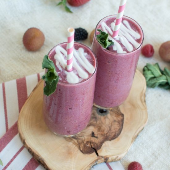 Frozen Lychee And Berry Smoothie