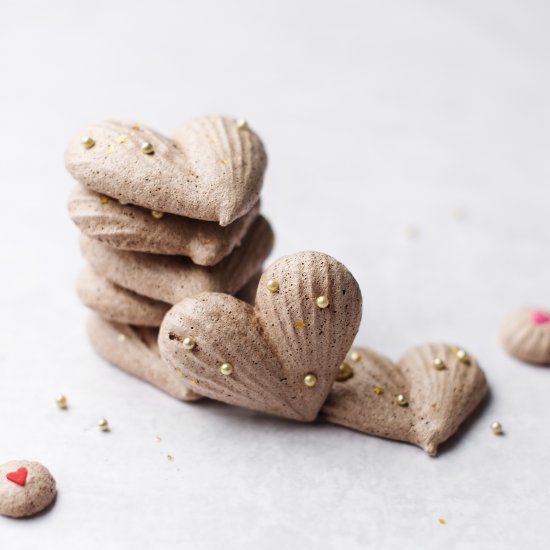 Heart-Shaped Chocolate Meringues