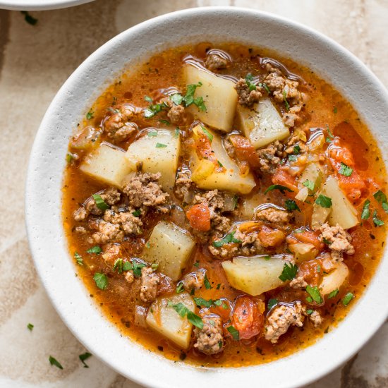 Instant Pot Hamburger Soup