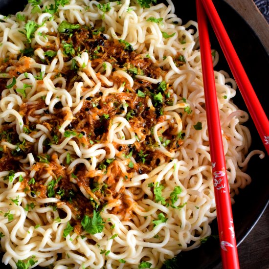 Garlic Ginger Sesame Soy Noodles