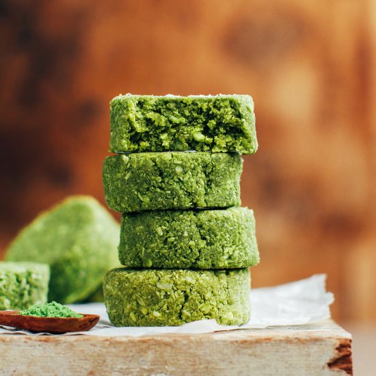 Chewy Matcha Coconut Cookies