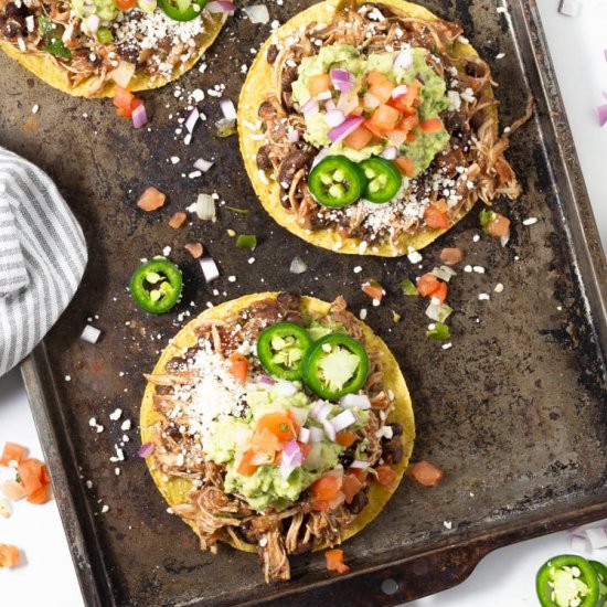 Slow Cooker Chicken Tostadas