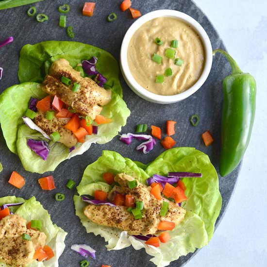 Thai Peanut Lettuce Wraps