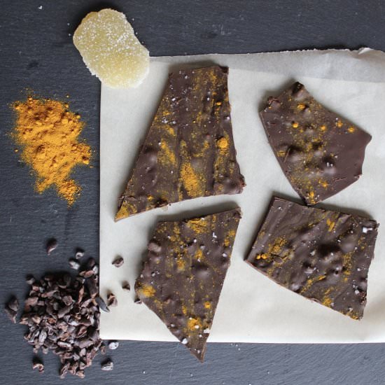 Ginger Turmeric Chocolate Bark