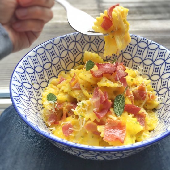 Pumpkin Pasta Sauce with Bacon