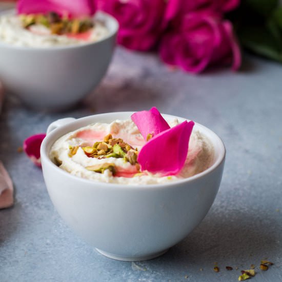 Rose White Chocolate Mousse