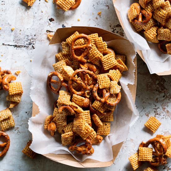 Sweet & Spicy Maple Bacon Chex Mix