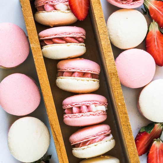 Strawberry Macarons