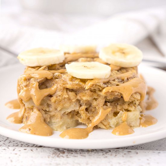 Peanut Butter Banana Baked Oatmeal