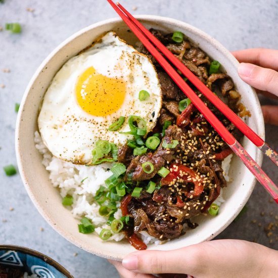 Japanese Gyudon Beef Bowl