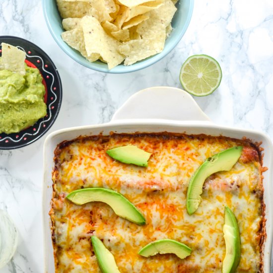 Vegetarian Eggplant Enchiladas