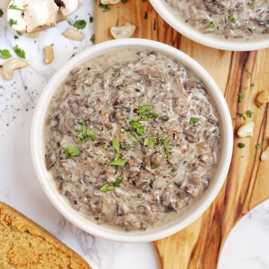 Vegan Cream of Mushroom Soup