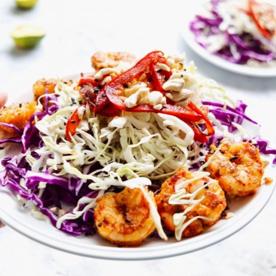 Tahini-Curry Shrimp Salad