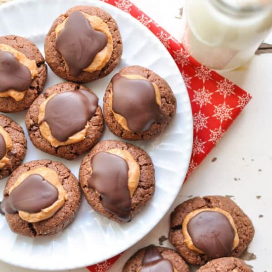 GF Chocolate Peanut Butter Cookies