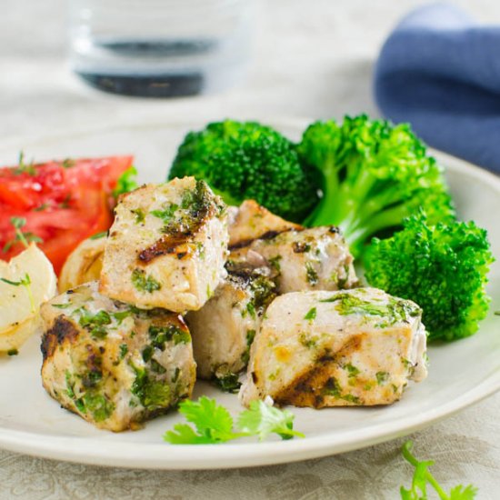 Cilantro Lime Swordfish Kebabs