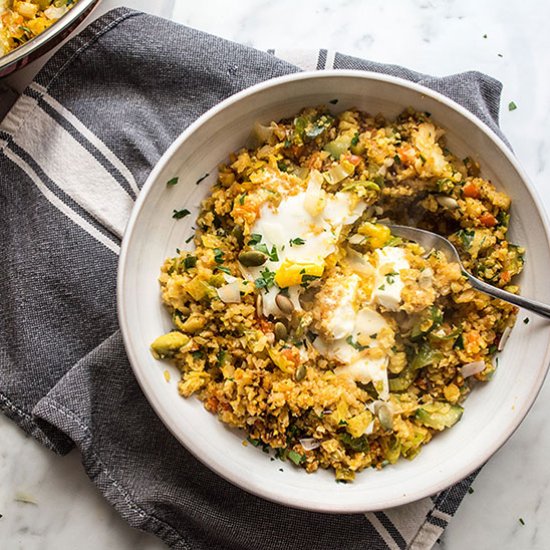 Veggie & Egg Cauliflower Rice Bowls