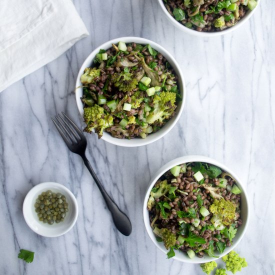 Purple Barley Romanesco Salad