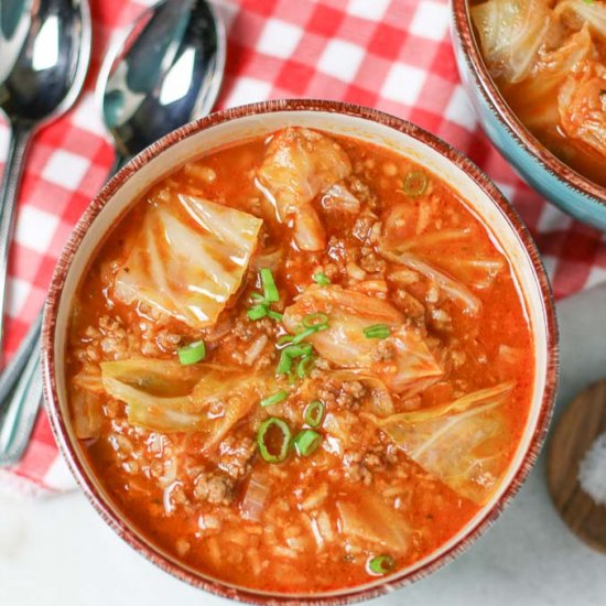 Instant Pot Stuffed Cabbage Soup